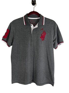 Franky Max Horse Polo Shirt M Resort Preppy Old Money Classic Neutral Graphic